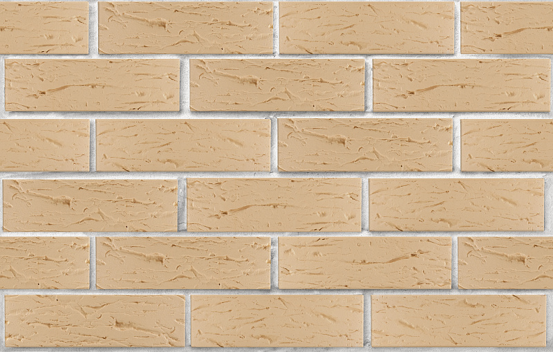 Кирпич лицевой пустотелый бежевый рустик