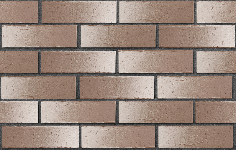 Клинкер фасадный коричневый с белым Нарвик