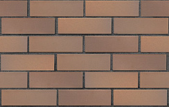 Клинкер фасадный светло-коричневый флэш Прага гладкий
