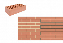 Кирпич одинарный рядовой пустотелый «Красный» М 150