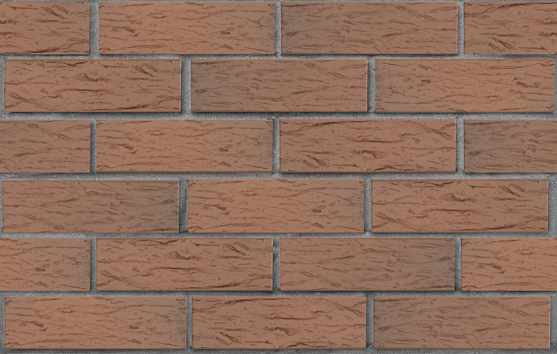 Кирпич лицевой пустотелый светло-коричневый флэш ультра рустик