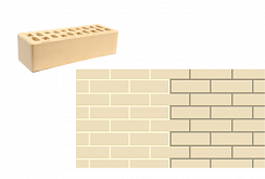 Кирпич Евро одинарный лицевой пустотелый «Солома» М 150