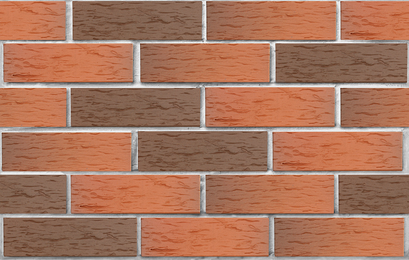 Клинкер фасадный красный флэш Ноттингем береста